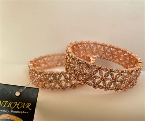 rose gold bangles cheap